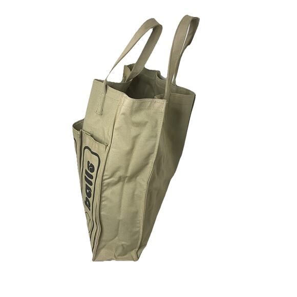 VTG 70s Tennis Racquet Balls Tote Tan Canvas Gear Bag Pickleball Retro Hipster - Picture 5 of 16